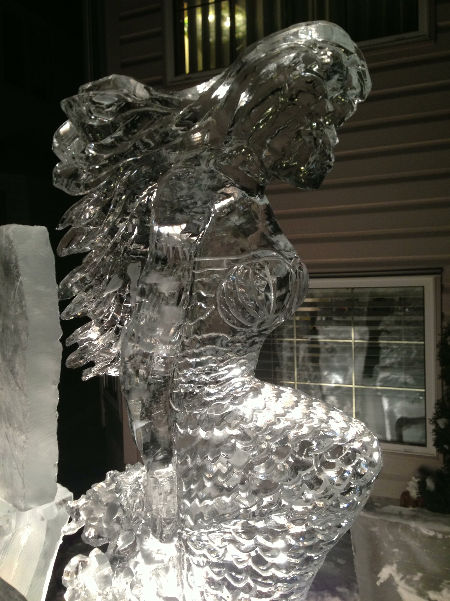 Mermaid ice sculpture private commission